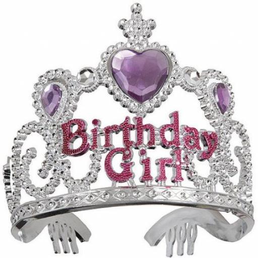 Silver Birthday Girl Gem Tiara