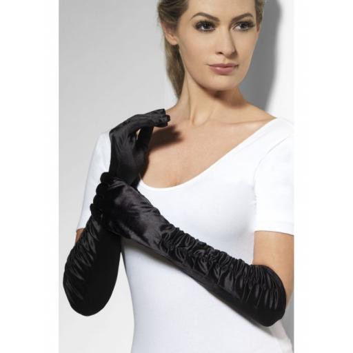 Temptress Gloves, Black, Long