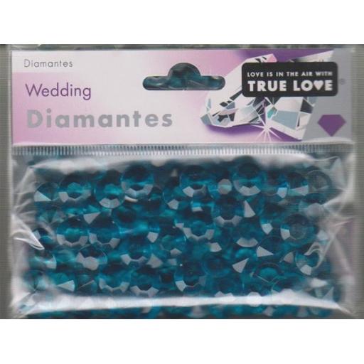 Diamantes Aqua Large 12mm Approx 70pcs