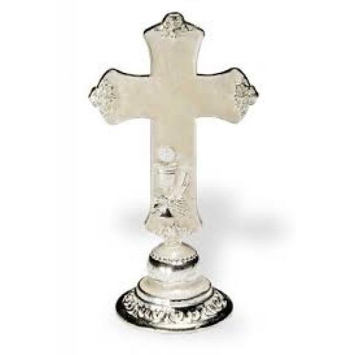 Pearlised Cross 90 x 50mm Silver