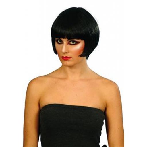 NICOLE WIG BLACK SHORT BOB/FRINGE DB