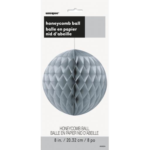 Silver Honeycomb Ball Decoration - 8in