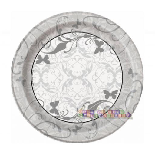 Wedding and Bridal Small Paper Plates 8pcs 17.1cm