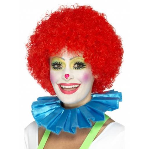 Clown Neck Ruffle, Blue