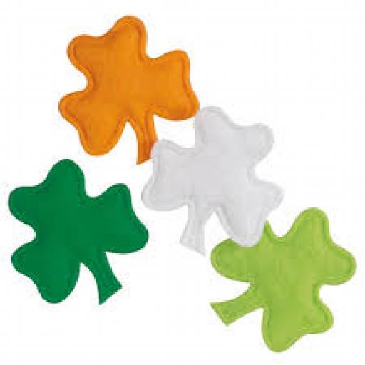 St Patricks Felt Shamrock Confetti 20pcs