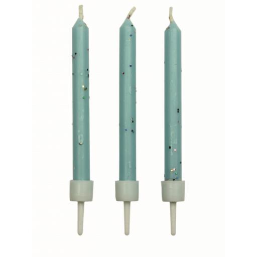 PME 10 Blue Glitter Candles