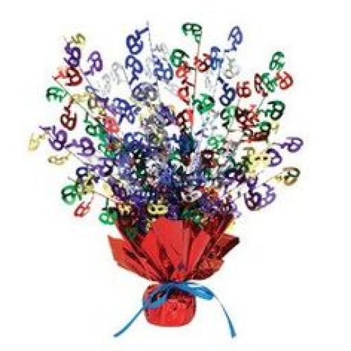 65 Multi colour Foil Balloon Centerpiece