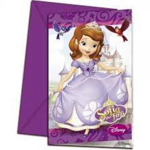 Sofia The First 6 Party Invitations