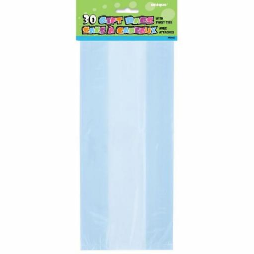 Gift Bags Plastic Powder Blue 30pcs