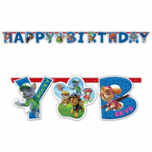 Paw Petrol Happy Birthday Letter Banner 1.80m