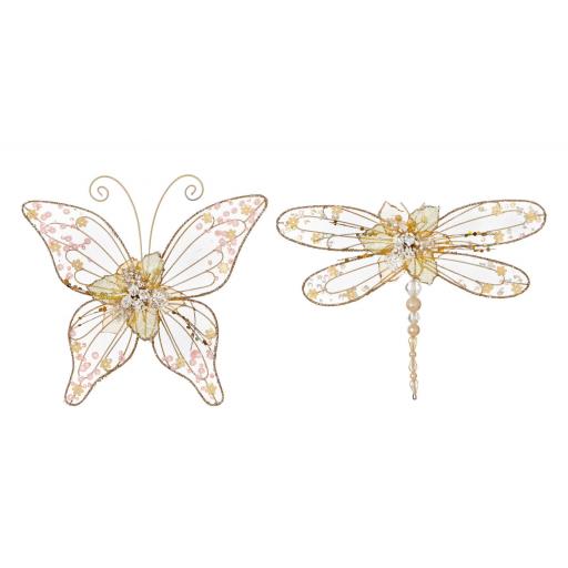 20cm Gold Butterfly Decoration