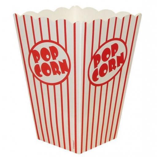 10 Popcorn Boxes Red & White Stipes 6.5 x 4 inches