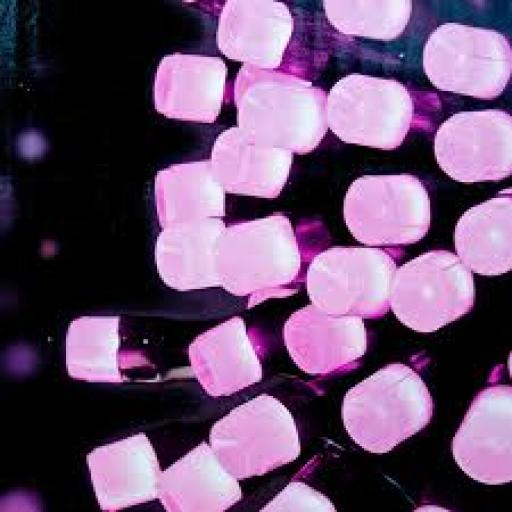 200M-A LED Supabright Pink Clear Cable