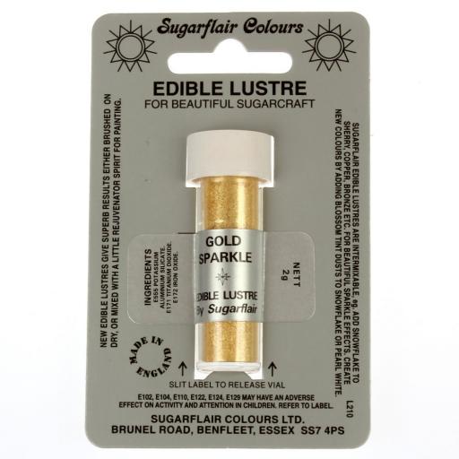 Sugarflair Edible Lustre Gold Sparkle 2g