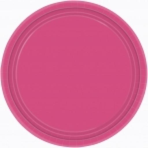 Party Paper Plates 22.9cm 8pcs Magenta