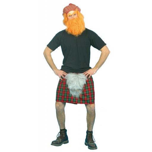 GINGER JOCK HAT+HAIR BEARD SPORRAN EYEBR