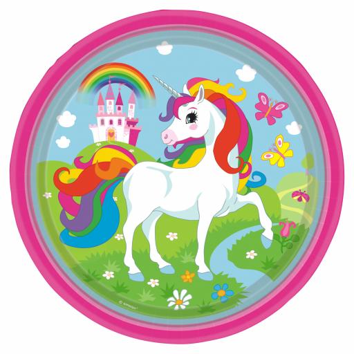 Unicorn Paper Plates 23cm