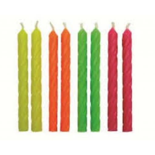 PME 24 Neon Spiral Candles