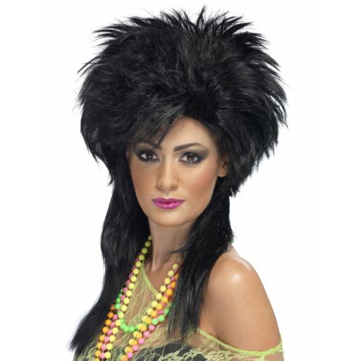 Groovy Punk Chick Wig Black