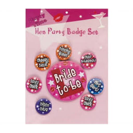 Hen Night Badge Set 8