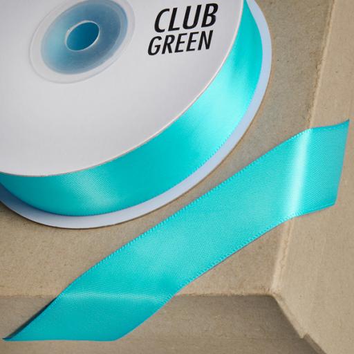Double Sided Satin Ribbon 38mm x 1M Aqua