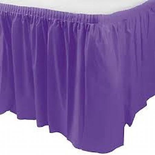 Plastic Table Skirt Purple 73cm x 426cm