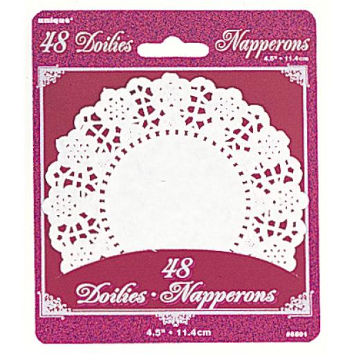 Doilies White Ropund 4.5 inch 48inch