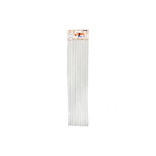 PME 16in Easy Cut White Plastic Dowel Rods 8ct