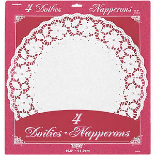 Doilies White Round 16.5inch 4pcs