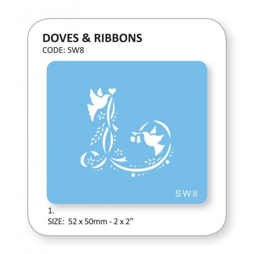 Doves & Ribbons Stencil