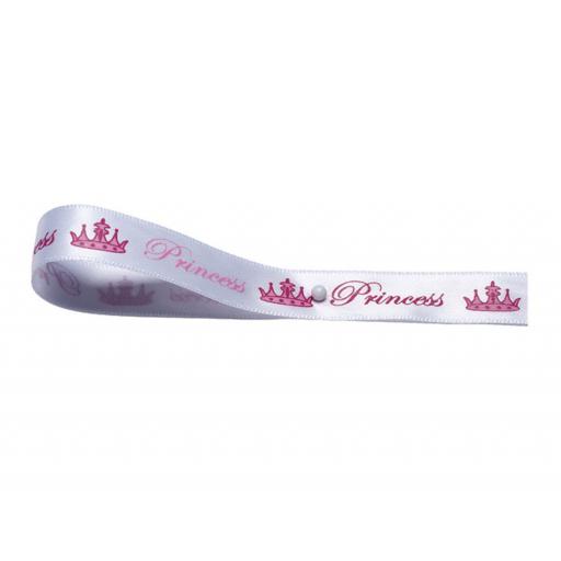 Satin Printed Ribbon Princess 16mm x 1m