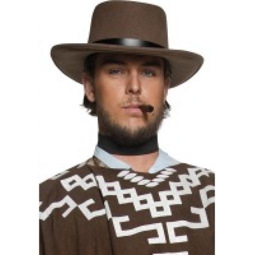 Authentic Western Wandering Gunman Hat Brown