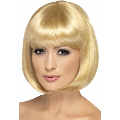 Partyrama Wig Dark Blond Short Bob With Fringe