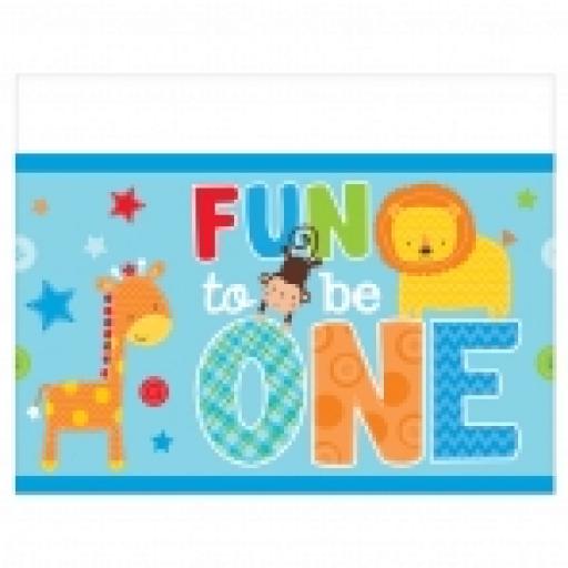 One Wild Boy Plastic Tablecover 54x102inch