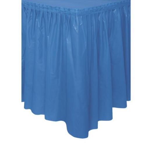 Plastic Royal Blue Table Skirt 73cm x 426cm