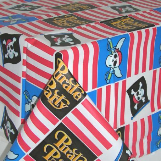 Pirate Party Plastic Tablecover 54x102 inch