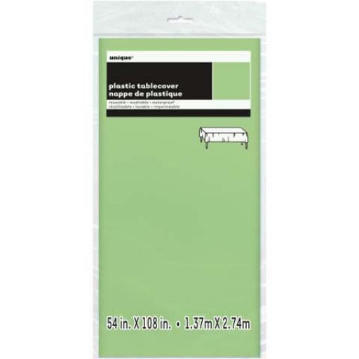 Plastic Tablecover Apple Green Oblong 54x108 inch