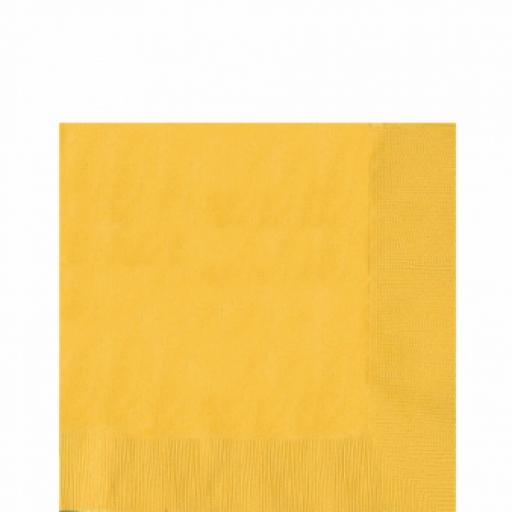 20 Sunflower Yellow Dinner Napkins 2ply/ 40cm