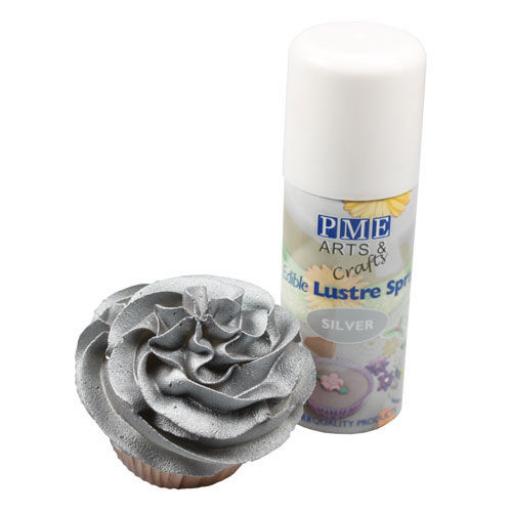 PME Silver Edible Lustre Spray 100ml