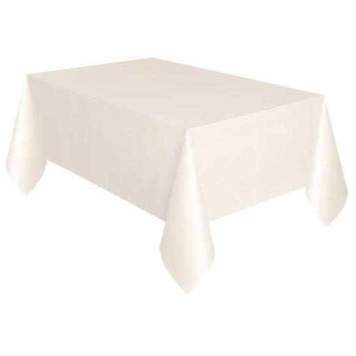 Plastic Tablecover Ivory Oblong 54x108 inch