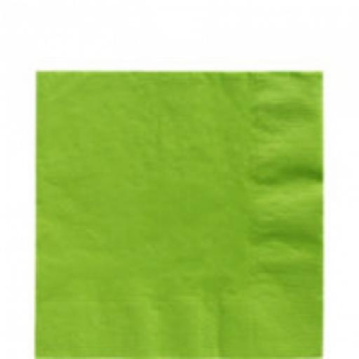 20 Kiwi Green Luncheon Napkins 2ply/33cm