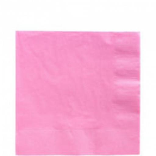 20 Pink Luncheon Napkins 2ply/33cm