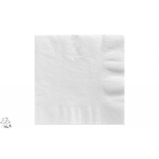 20 White Luncheon Napkins 2ply/33cm