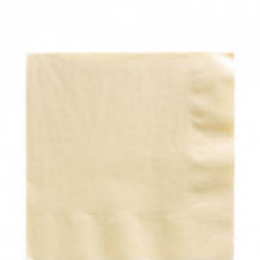 20 Vanilla Cream Luncheon Napkins 2ply/33cm