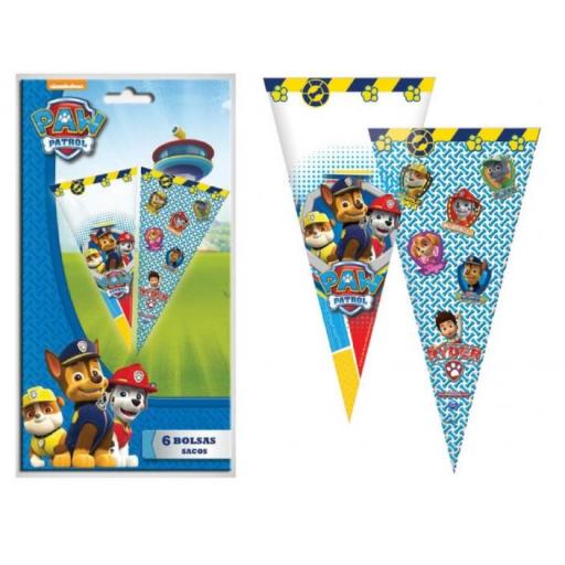 Paw Patrol 6 Plastic Sweet Cones 20x40 cm each