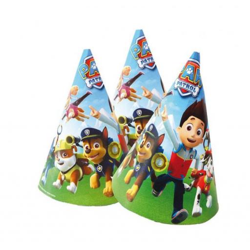 Paw Petrol Party Paper Cone Hats 6ct