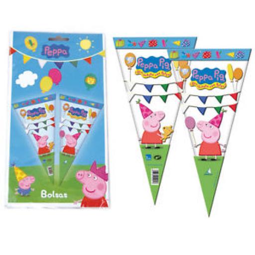 Peppa Pig 6 Plastic Sweet Cones 20x40cm