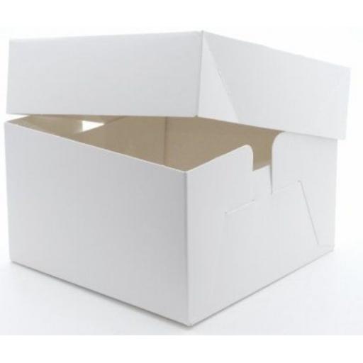 20in Cake Box & Lid White Stapleless