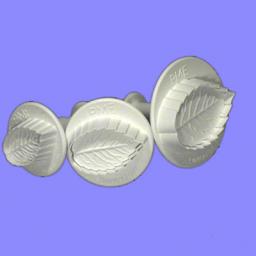 Veined Rose Leaf Small Size Plunger Cutter Set