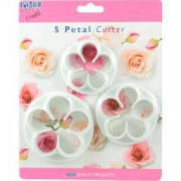 PME Large 5 Petal Cutterss Set of 3